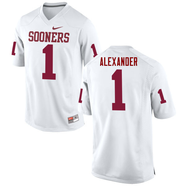 Men Oklahoma Sooners #1 Dominique Alexander College Football Jerseys Game-White